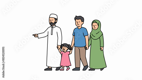 Family planning for future events, parents with their child anticipate a date in 2025, envisioning special moments together. Considering future family planning,