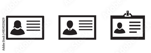 Illustration of a hospital employee id badge with a lanyard and a person's silhouette on the card