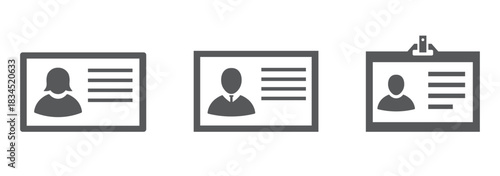 Illustration of a hospital employee id badge with a lanyard and a person's silhouette on the card