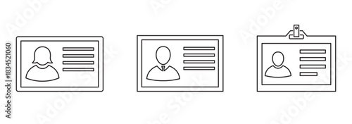 ID Card Icon, Identification Badge, Personal Identity, Identity Verification, User ID, Security Card