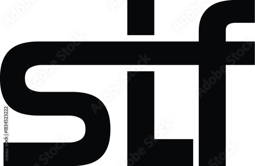Letter SLF logo design vector