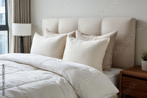 Modern Minimalist Bedroom with Cozy Linens