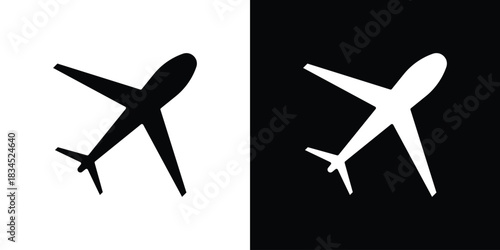 Airplane icons vector. silhouette or icon or pictogram.
