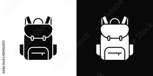 Backpack icons vector. silhouette or icon or pictogram.
