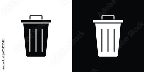 Bin icons vector. silhouette or icon or pictogram.
