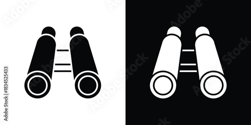 Binoculars icons vector. silhouette or icon or pictogram.