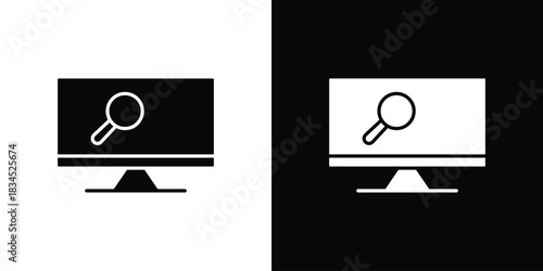 Browsing icons vector. silhouette or icon or pictogram.