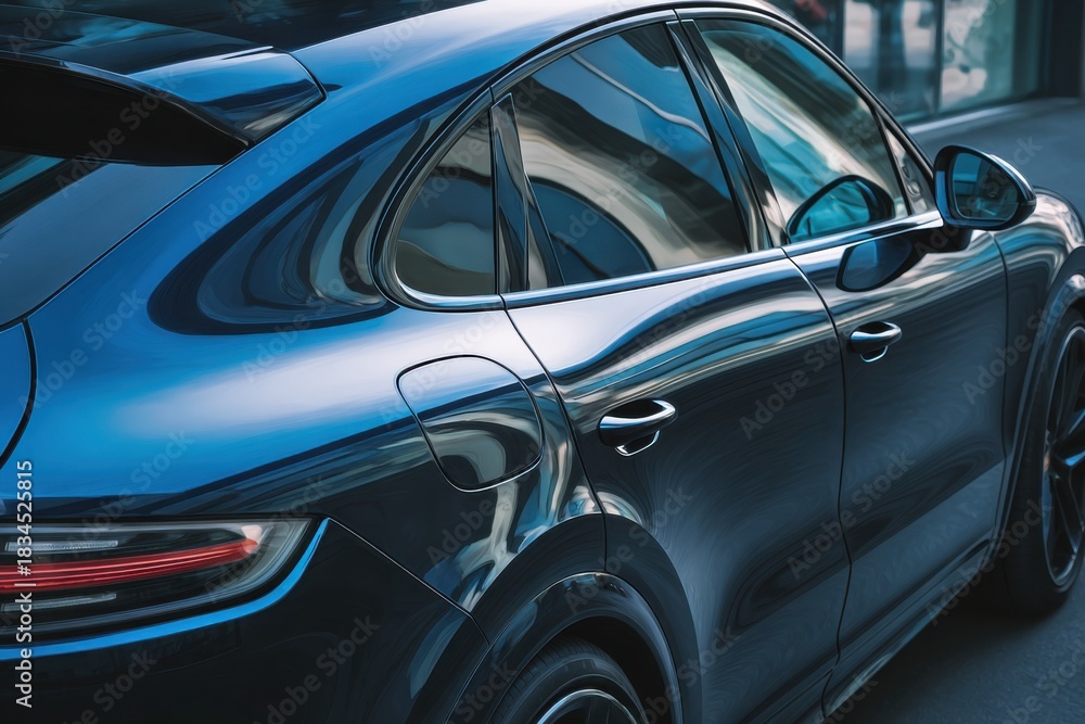 Obraz premium Sleek Modern SUV in Urban Setting