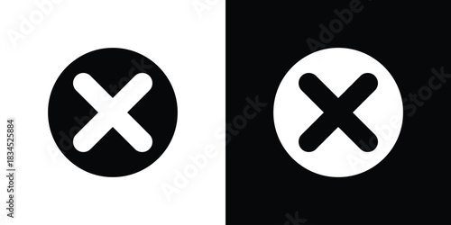 Cancel icons vector. silhouette or icon or pictogram.