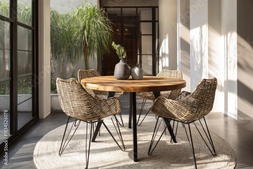 Modern Dining Room with Natural Light