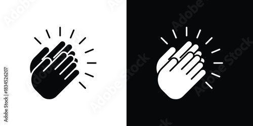 Clap icons vector. silhouette or icon or pictogram.