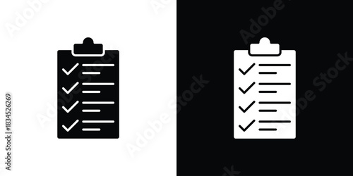 Clipboard icons vector. silhouette or icon or pictogram.