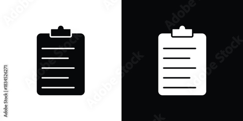 Clipboard icons vector. silhouette or icon or pictogram.