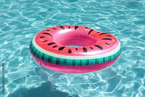 Watermelon Pool Float in Clear Blue Water