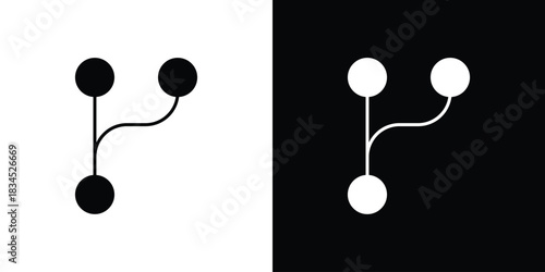 Code branch icons vector. silhouette or icon or pictogram.