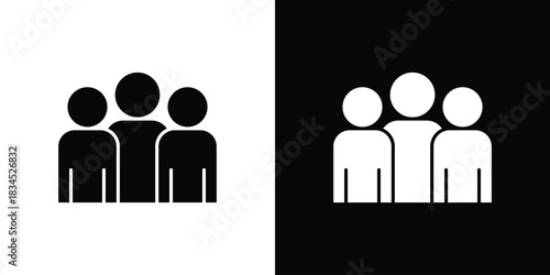 Community icons vector. silhouette or icon or pictogram.