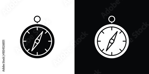 Compass icons vector. silhouette or icon or pictogram.