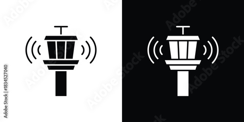 Control Tower icons vector. silhouette or icon or pictogram.