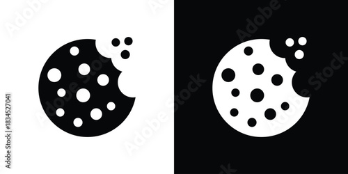 Cookie icons vector. silhouette or icon or pictogram.