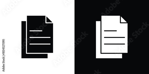 Copy icons vector. silhouette or icon or pictogram.