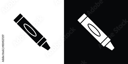 Crayon icons vector. silhouette or icon or pictogram.
