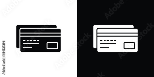 Credit card icons vector. silhouette or icon or pictogram.