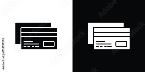 Credit card icons vector. silhouette or icon or pictogram.