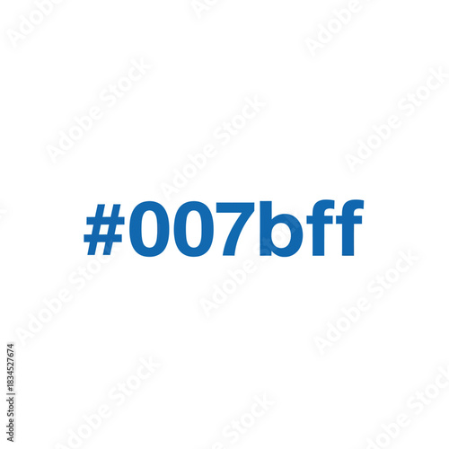 The hexadecimal color code number 007bff in blue text.