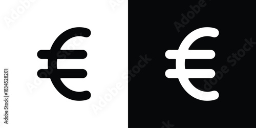 Euro icons vector. silhouette or icon or pictogram.