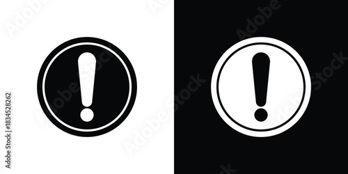 Exclamation icons vector. silhouette or icon or pictogram.