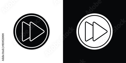 Fast forward icons vector. silhouette or icon or pictogram.