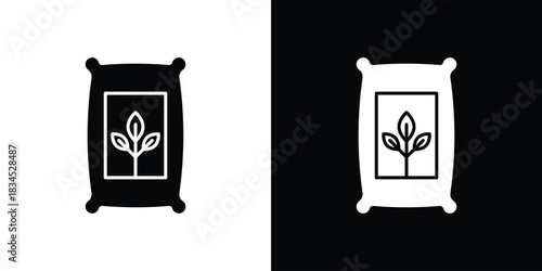 Fertilizer icons vector. silhouette or icon or pictogram.