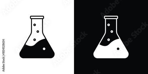 Flask icons vector. silhouette or icon or pictogram.