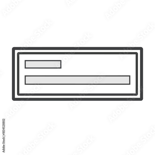 Illustration of a Blank Check for Financial Transactions.