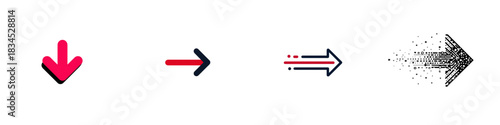 Dynamic arrow collection pointing directions for web design, user interface, and presentations, offering a modern, professional touch for your next project.