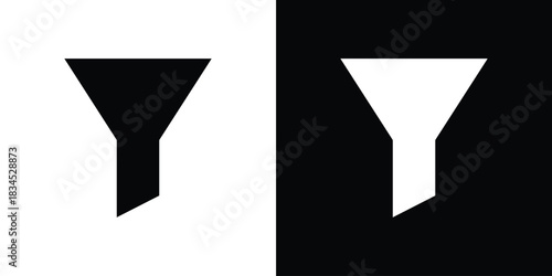 Funnel icons vector. silhouette or icon or pictogram.