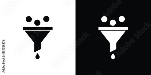 Funnel icons vector. silhouette or icon or pictogram.