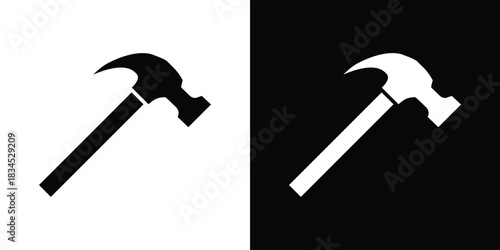 Hammer icons vector. silhouette or icon or pictogram.