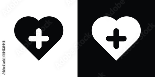 Health care icons vector. silhouette or icon or pictogram.