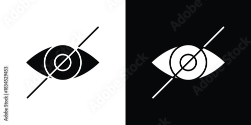 Hide icons vector. silhouette or icon or pictogram.