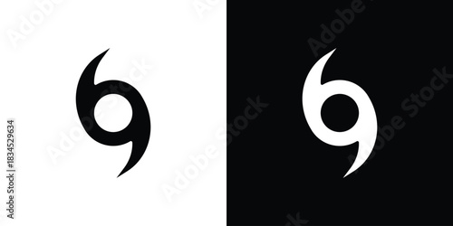 Hurricane icons vector. silhouette or icon or pictogram.