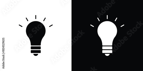 Idea icons vector. silhouette or icon or pictogram.