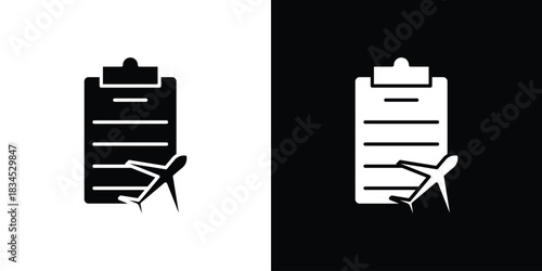 Itinerary icons vector. silhouette or icon or pictogram.