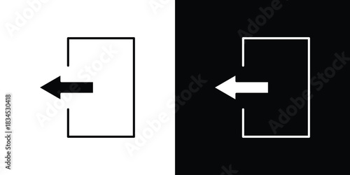 Log out icons vector. silhouette or icon or pictogram.