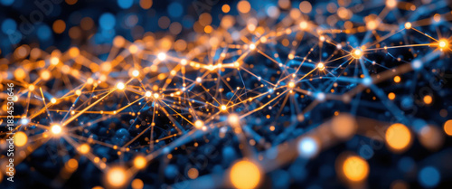 Exploring the interconnectedness of data networks virtual environment digital art abstract concept