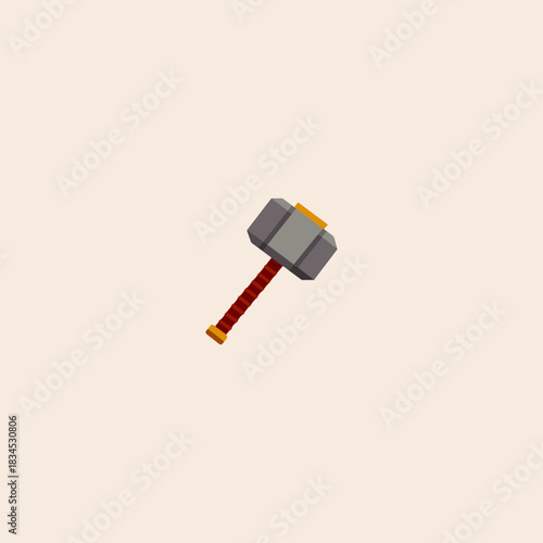 Hammer of Thor icon flat vector design.
