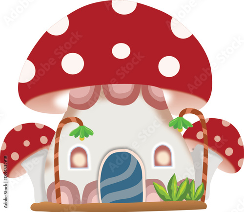 house mushroom in the forest
