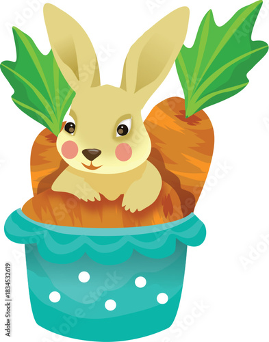 easter bunny in a basket