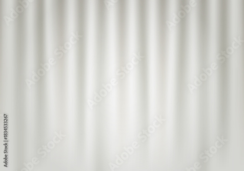 Stage theatrical drapes. Closed velvet curtain for circus, theatre, scene and club. Cloud dancer Color of Year 2026. Lofty white neutral drapery, textile. Billowy white, Light Gradation Background. Ab