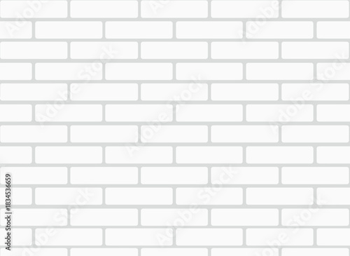 A seamless pattern featuring modern rectangular white tiles with a realistic horizontal texture illustration